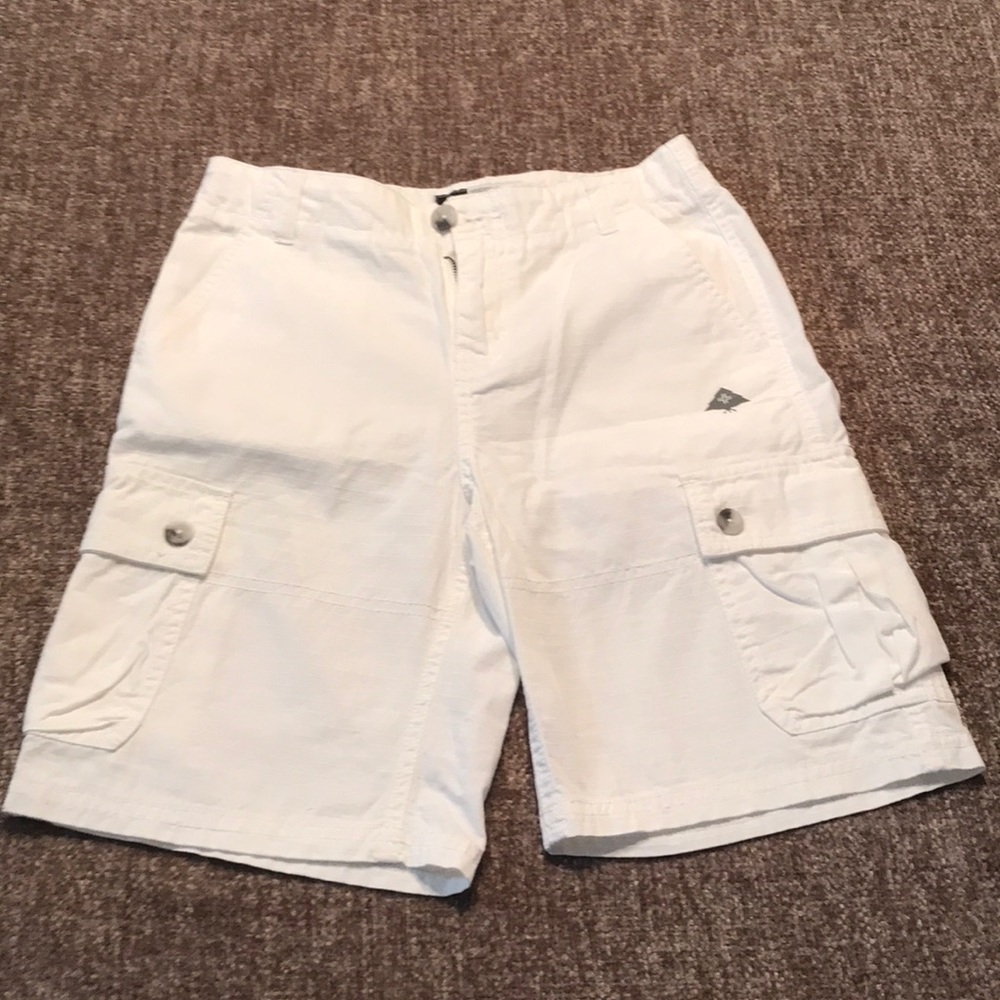 Never worn! Boys white cargo shorts size 10